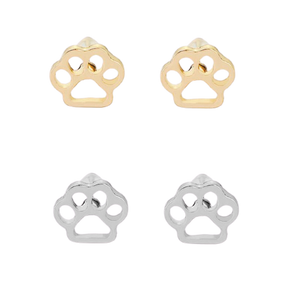 Paw Print Studded Earrings