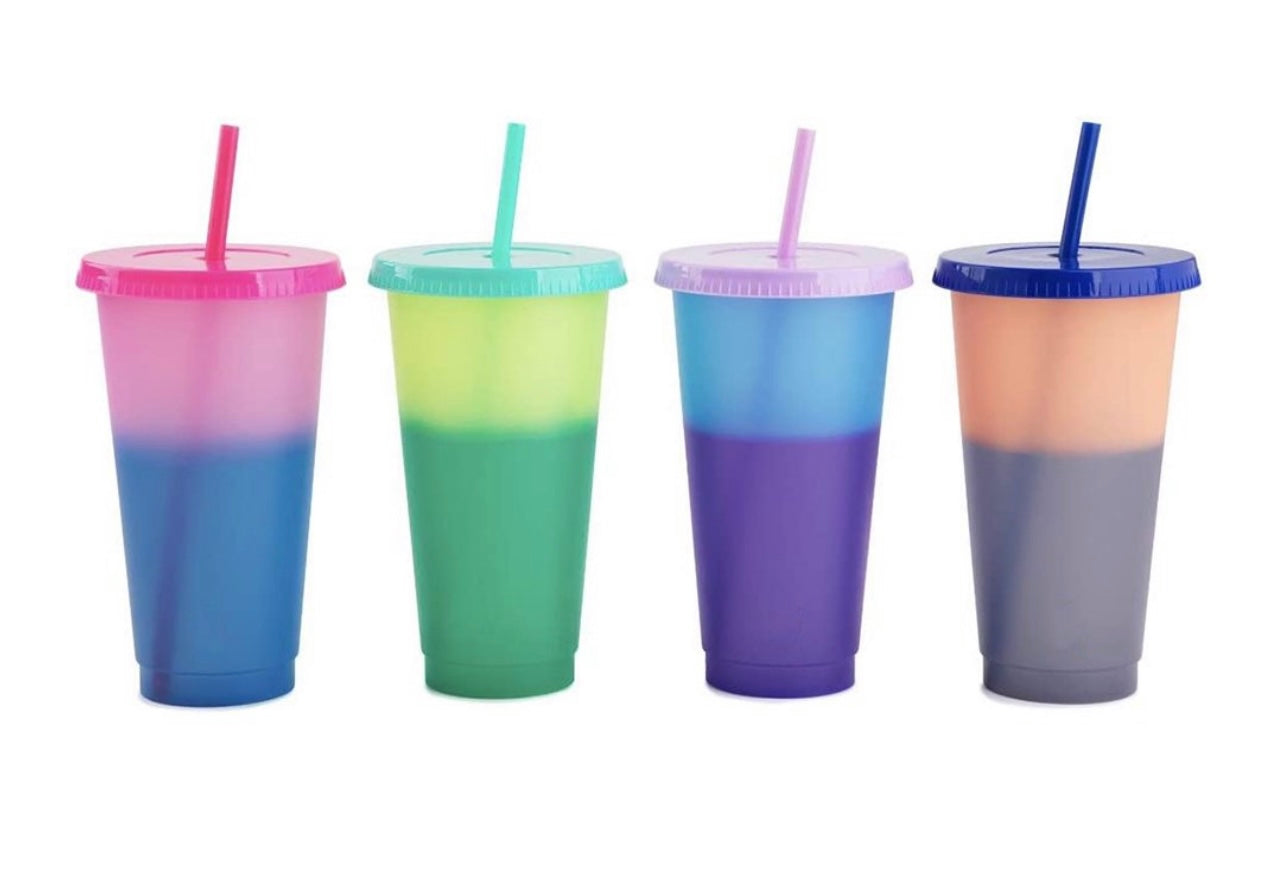 Tal Color Changing Tumbler & Straw Set - 24oz (4 pack)